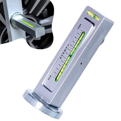 Camber Alignment Tool Universal Camber Gauge, Gauge Accurate -5 +5, Wheel Alignment Tool with Magnetic Base for Car SUV RV Off Road Vehicle (Sliver) - color: Silver