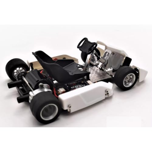 JDM-298A 1/10 Scale RC Car DIY Assemble Kit, 2.4GHz Carbon Fiber Chassis RC Drift Kart Model with 3-in-1 ESC, 30000 RPM Brushed Motor for Adults (KIT Basic Version) - color: Kit Basic Version