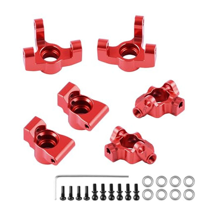GLOBACT RC Spindle Hub Set for Losi 1/16 Mini-B 1/18 Mini-T | Front Steering Knuckles, Caster Blocks C Hubs, Rear Hubs, Replace LOS214006/LOS214005/LOS311005