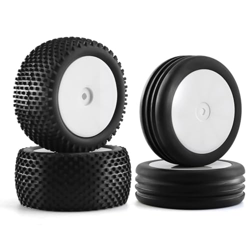 1/10 RC Off Road racing Tires and Wheels Rims 12mm Hex Front and Rear Tyres For 1:10 Scale Buggy Car Serpent Spyder SRX2 SRX4 XRAY XB2 Tekno EB410 yokomo yz4 Tamiya TD4 TT-02B DF-02 4PCS