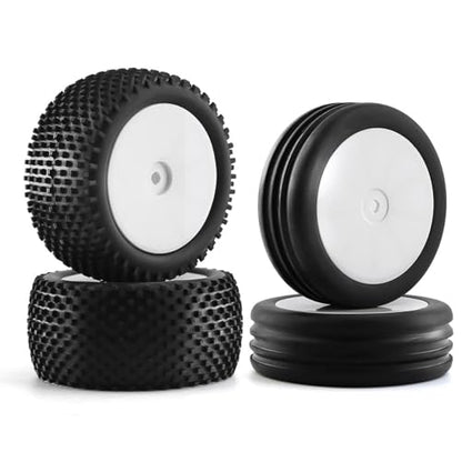 1/10 RC Off Road racing Tires and Wheels Rims 12mm Hex Front and Rear Tyres For 1:10 Scale Buggy Car Serpent Spyder SRX2 SRX4 XRAY XB2 Tekno EB410 yokomo yz4 Tamiya TD4 TT-02B DF-02 4PCS