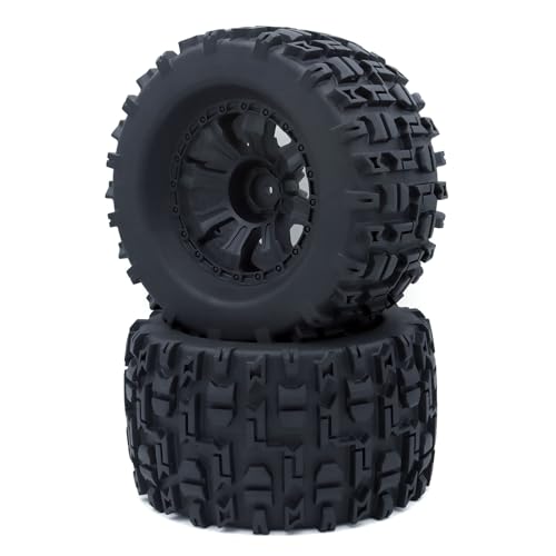 Surpass Hobby 2.8 "Tires and Wheel Rim 12mm Hex Compatible for1/10 HPI HSP Savage XS TM Flux ARRMA Gorgon KDM.Racing Successor HNR H9801 Mars Off Road Monster,2Pack - color: Yiwen, size: 2 Pack