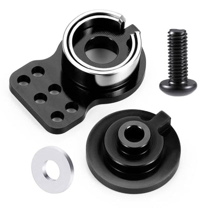 MORLORDY Adjustable 25T RC Servo Saver Aluminum Unloading Servo Arm for 1/12 Tamiya Lunch Box CW-01 Chassis Midnight Pumpkin RC Truck Upgrade Parts (Black) - color: Black