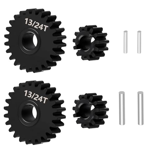 MOHERO 40CR Steel 13/24T Underdrive Portal Gears Set for 1/18 RC Crawler Car Redcat Ascent-18 Upgrade Parts - color: 13t/24t