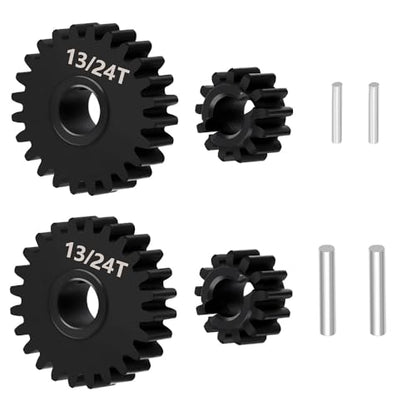 MOHERO 40CR Steel 13/24T Underdrive Portal Gears Set for 1/18 RC Crawler Car Redcat Ascent-18 Upgrade Parts - color: 13t/24t