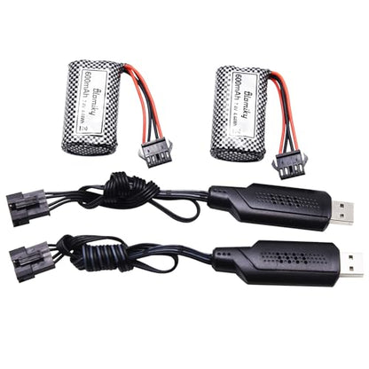 Blomiky 7.4V 600mAh Li-ion SM-5P Plug Battery Suitable for R108 R308Mini 2101 TX2P1 Remote Control RC Boat / R308Mini Battery
