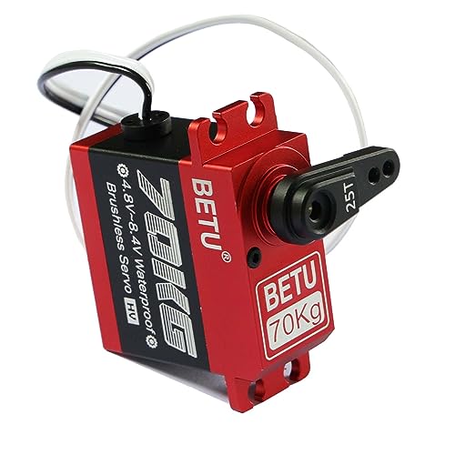 70kg Brushless Servo, High Torque Servo for 1/5，1/6, 1/8, 1/10 RC Car | Waterpoof, Standard Size, Quiet, Metal Gear Digital Servo for RC Robot/Boat - style: 270-Red