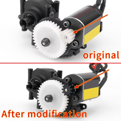 4Pack Hard Plastic Upgrade Pinion Gear Set Motor Gears 11T 13T 0.5M 2mm Shaft Compatible with Losi 1:24 Micro-B 2WD Buggy Upgrades Parts