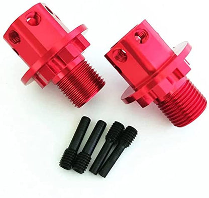 Aluminum Alloy 17mm Widen Wheel Hex Hub Drive Adaptor for ARRMA 1/8 Typhon Talion Kraton Senton 6S Replace AR310484 AR310592 - RED 2pcs