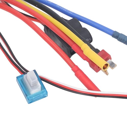 80A Brushless ESC, Water Proof Brake Power Regulation Electronic Speed Controller with 4mm Banana Female Plug for 1/10 RC Car RC Boat