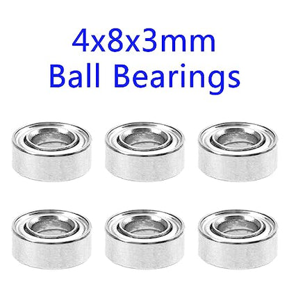 18PCS ShareGoo Ball Bearing Set 4x7x2.5 4x8x3 7x11x3mm Compatible with Wltoys 1/14 144001 RC Car Upgrade Parts