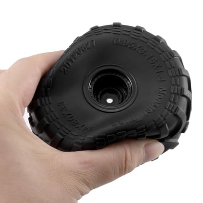 4PCS RC 1.0 Monster Truck Wheels and Tires Set 80x33mm for 1/24 Axial SCX24 AX24 TRX4M Redcat Acent-18 Crawler Car