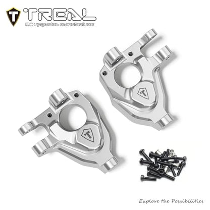 TREAL Aluminum 7075 Front Inner Portal Covers Steering Knuckles for Vanquish VRD/VS4-10(Silver) - color: Silver