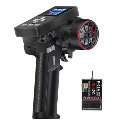 GOUPRC 8CH 2.4GHz Racing RC Transmitter Screen Controller & Receiver Kit for SCX24 SCX30 TRX4M Redcat 1/8 1/10 1/18 1/24 1/30 RC Crawler Vehicle Car Ship Tank