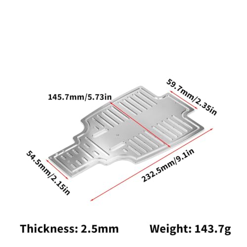 1/10 RC Car Chassis Plate, Aluminum Alloy Chassis Bottom Plate Frame for Sand Scorcher Car