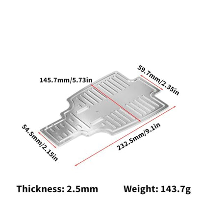 1/10 RC Car Chassis Plate, Aluminum Alloy Chassis Bottom Plate Frame for Sand Scorcher Car