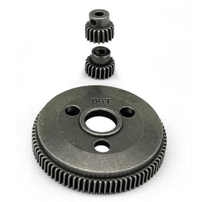 Metal Steel 48P 86T Spur Gear for 1/10 2WD Slash Rustler Stampede with 19T 21T Pinions Gear Sets Upgrade Parts Replace 4686