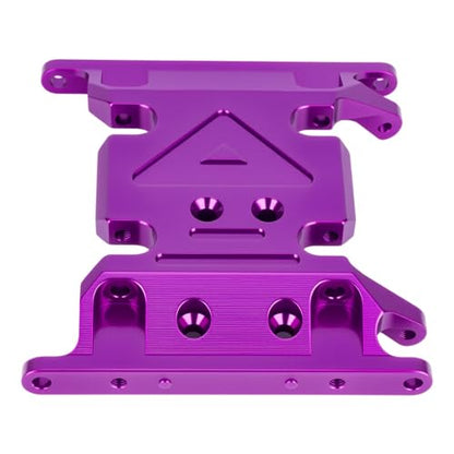 Aluminum Center Transmission Skid Plate Mount for Axial SCX10 II 90046 90047 1/10 RC Crawler Upgrades Parts (Purple) - color: Purple