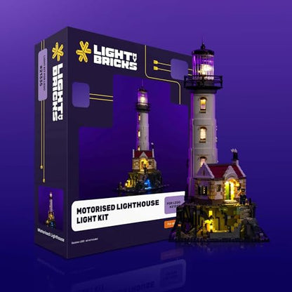 LED Light Kit Compatible with Lego 21335 Motorized Lighthouse – Lighting Accessories for Lego Ideas Building Set, Creative Decorative Upgrade (Model Not Included)