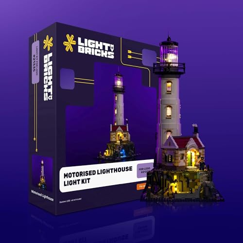 LED Light Kit Compatible with Lego 21335 Motorized Lighthouse – Lighting Accessories for Lego Ideas Building Set, Creative Decorative Upgrade (Model Not Included)