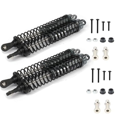 Oil Adjustable Aluminum 140mm Shock Absorber Damper For Rc Car 1/8 Buggy Truck Upgraded Hop-Up Parts Hsp Hpi Losi Axial 4PCS/set (Titanium) - color: Titanium