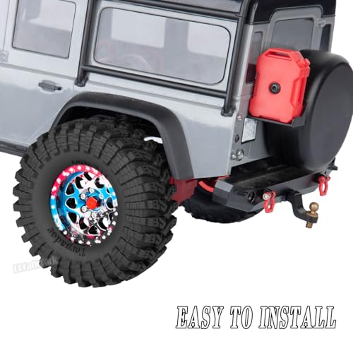 RC 1.3 Beadlock Wheels and Tires for 1/18 TRX4M 1/24 SCX24 FCX24 RC Crawler Car,4pcs RC 1.3 in Brass Rims & Aluminum Beadlock Wheels Rims and Tires,Colour - color: Colour - (4pcs 1.3 Tires)