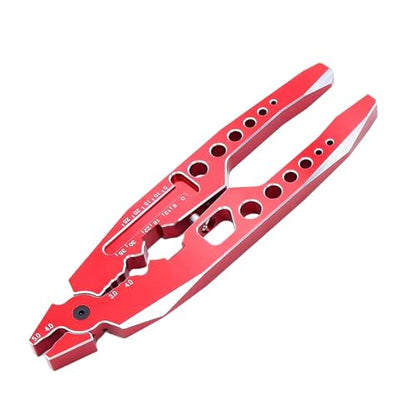 Metal Multi-function Shock-absorbing Tool Pliers For 1/10 1/8 RC Crawler Car Ball Nose Pliers Suspension Lever Tool RC Car Accessories(Red) - color: Red