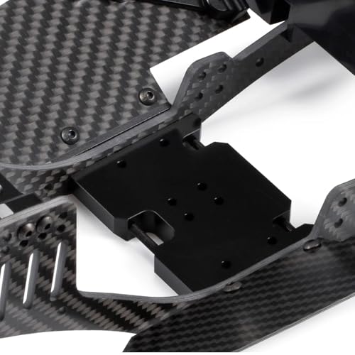 70mm Delrin Skid Plate with Adapter Plate for SCX10 II 2Low Transmission | With Axial 3 Gear Pattern, Front Link Mount Close Together, with Mounting Hardwares