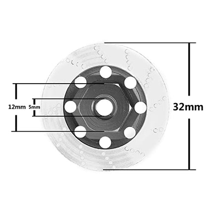 4Pack Vgoohobby Metal 12mm RC Car Hex Hub 12mm Brake Disc Wheel Hubs Adapter Spacer Compatible with Traxxas Tamiya Redcat HSP HPI 1/10 On-Road Car (Black) - color: Black