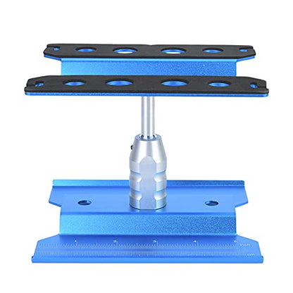 ZJchao Rotation Repair Station Assembly Platform Work Stand for /8/10 Scale RC Model Cars - Height & Aluminum (Blue) - color: Blue