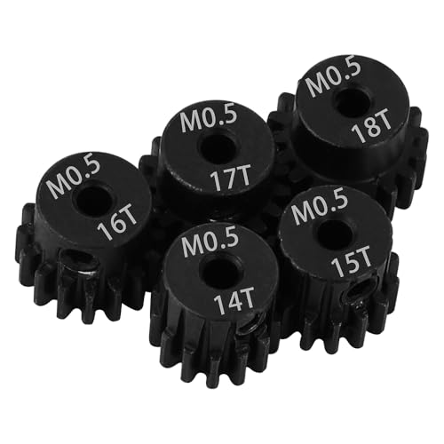 0.5M 2mm Shaft Steel Metal Pinion Motor Gear 14T 15T 16T 17T 18T for LOSI Axial 1/24 1/28 RC Crawler Drift Monster Truck Buggy