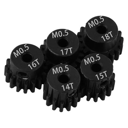 0.5M 2mm Shaft Steel Metal Pinion Motor Gear 14T 15T 16T 17T 18T for LOSI Axial 1/24 1/28 RC Crawler Drift Monster Truck Buggy