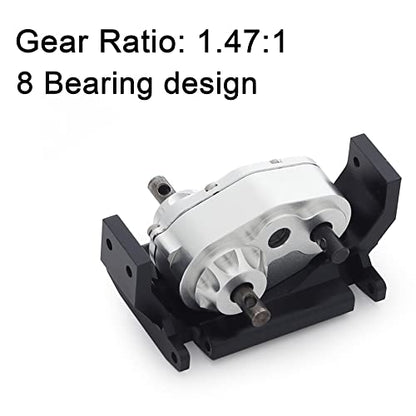 Transfer Case, 72mm Metal Transfer Gearbox Case with Skid Plate for 1/10 RC Crawler RC4WD Gelande II FJ40 G2 D110 DefenderTF2 - color: Transfer Case With Skid Plate