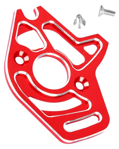 Aluminum RC Motor Mount Upgrades Part for 1/10 Slash 4x4/Slash 4x4 VXL,Alloy Motor Plate Hops Up,Red - color: Red - Upgrades Part