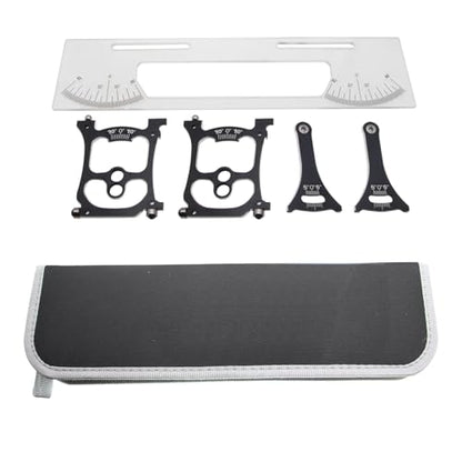RC Car Setup Station Compatible with 1/10 1/12 Pan Cars | Alignment Rack Tool,Aluminum Setup,Adjustable Camber Toe & Slip Angle Gauge,Professional RC Tuning Maintenance