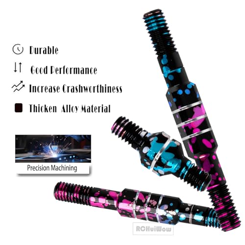 RC Alloy Turnbuckles Camber Links Upgrades Part for 1/10 Slash 4WD(VXL),Rustler 4WD(VXL),Stampede 4WD(VXL),Bandit 4WD(VXL),Hoss 4WD(VXL) Adjustable Tie Rods & Turnbuckles Hops Up,Rainbow - color: Rainbow-1set