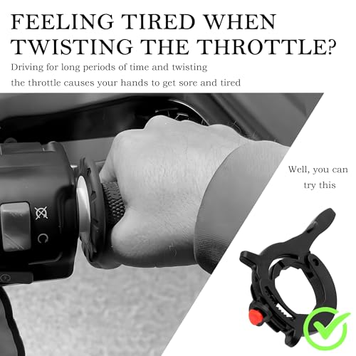OFBAND Motorcycle Cruise Control Throttle Lock with Adjustable ID of 1.18-1.57",Cute Motorcycle Throttle Lock for Control Arms and Relax Driving,Universal Throttle Response Controller