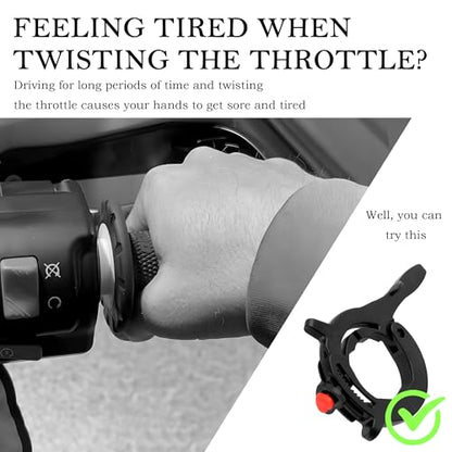 OFBAND Motorcycle Cruise Control Throttle Lock with Adjustable ID of 1.18-1.57",Cute Motorcycle Throttle Lock for Control Arms and Relax Driving,Universal Throttle Response Controller