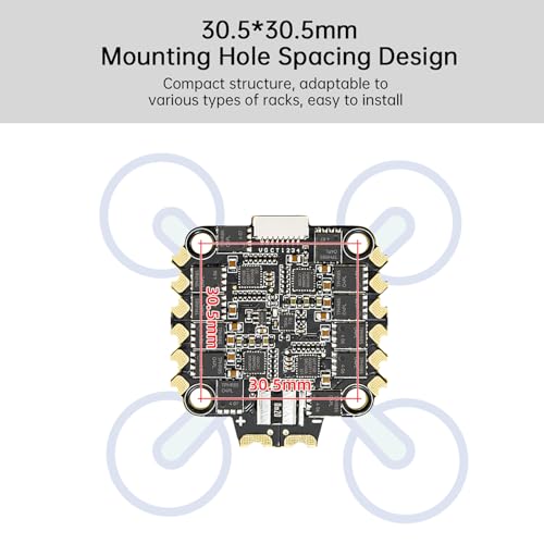 SEQURE Flight Controller Stack FPV FC Stack 30x30 with 4in1 70A ESC AM32 For FPV Drones Racing Freestyle Quadcopter