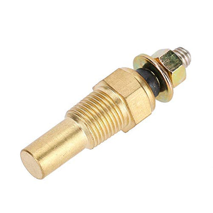 Universal Brass Electrical Sender, Coolant Temperature Sensor, Water Temp Temperature 1/8 NPT Electrical Sender Transmitter Sending Unit Temp Sensor