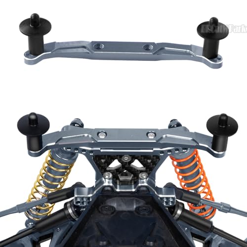 RC Body Mount Upgrades Part for 1/10 Slash 4x4 VXL,Aluminum Front & Rear Body Mounts with Body Posts Hops Up,Titanium - color: Titanium - (Upgrades)