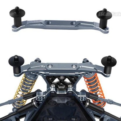 RC Body Mount Upgrades Part for 1/10 Slash 4x4 VXL,Aluminum Front & Rear Body Mounts with Body Posts Hops Up,Titanium - color: Titanium - (Upgrades)