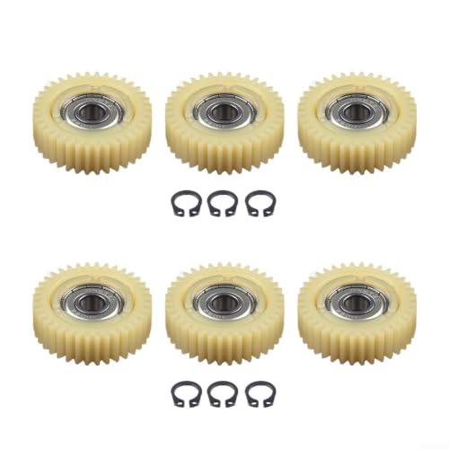 6PCS 36T Nylon Planetary Gear Set for E-Bike Hub Motor, Straight Gear with 608 Bearing, Wear Resistant Electric Bicycle Transmission Parts, Lightweight Replacement Components(Straight Gear)