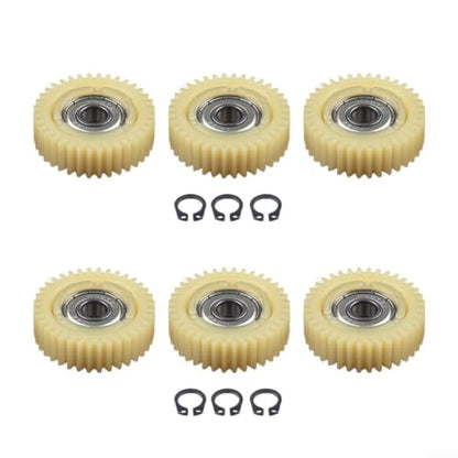 6PCS 36T Nylon Planetary Gear Set for E-Bike Hub Motor, Straight Gear with 608 Bearing, Wear Resistant Electric Bicycle Transmission Parts, Lightweight Replacement Components(Straight Gear)