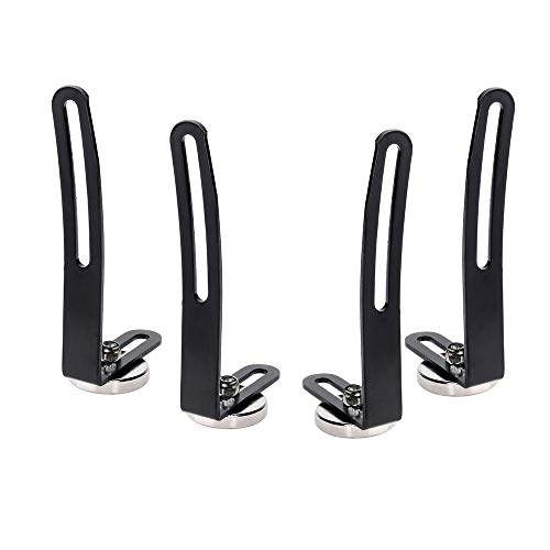 Goolsky 4PCS RC Car Shell Body Mount Metal L-Bracket with Magnet for Traxxas Redcat Axial SCX10 90046 D90 1/10 RC Crawler Car