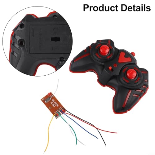 2.4G 4-Way Remote Control Module Set Including Transmitter And Receiver Boards, Wireless Circuit For RC Cars And Boats, Compact Design For DIY Projects Blue(Red)