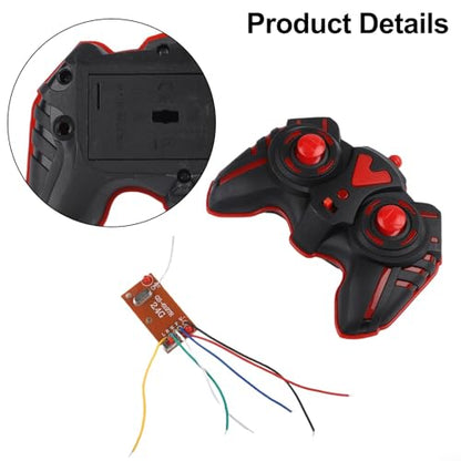 2.4G 4-Way Remote Control Module Set Including Transmitter And Receiver Boards, Wireless Circuit For RC Cars And Boats, Compact Design For DIY Projects Blue(Red)
