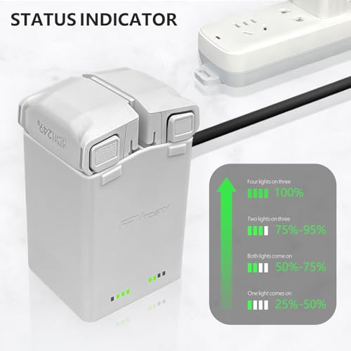 AMAZEAR Battery Charger for DJI Mini 5 Pro/Mini 4 3 Accessories,DJI Mini5Pro Mini4/3 Series Two-Way Charging Hub, Dual Batteries Rapid Charging Simultaneously, Compatible with Skyrover X1 Battery
