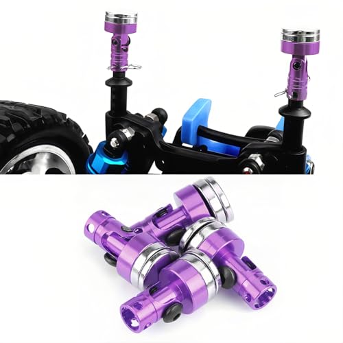 Joyzan RC Magnetic Body Post,Magnet Car Shell Mount Column Clips SCX10 1:10 | Alloy Aluminum Stealth Invisible Touring Drift Model Hobby Vehicle Accessories Parts Scale 4WD 4 Pack Purple