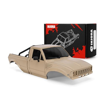 INJORA IR60-24 Hard Body for SCX24 C10 Bronco Wrangler Base Camp 4Runner - color: Sandy Taupe